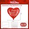 Valentine’s Day Balloon Party Pack – 30-Piece Red Heart Foil Balloons, 18-Inch “Happy Valentine’s Day” Romantic Decorations